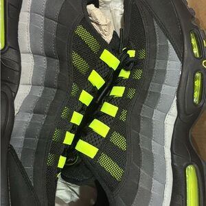 Nike Black and Neon Yellow Sneakers